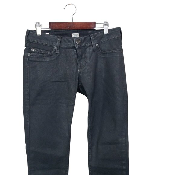 True Religion Stella Black Sparkle Low Rise Skinny Waist W 26 L 32 Western Goth - Picture 11 of 11